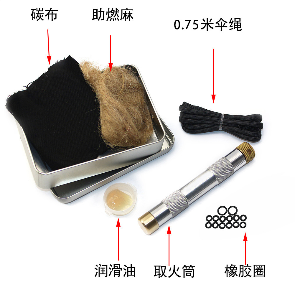 Fire Piston Starter - Outdoor Camping Piston Fire Starter Air