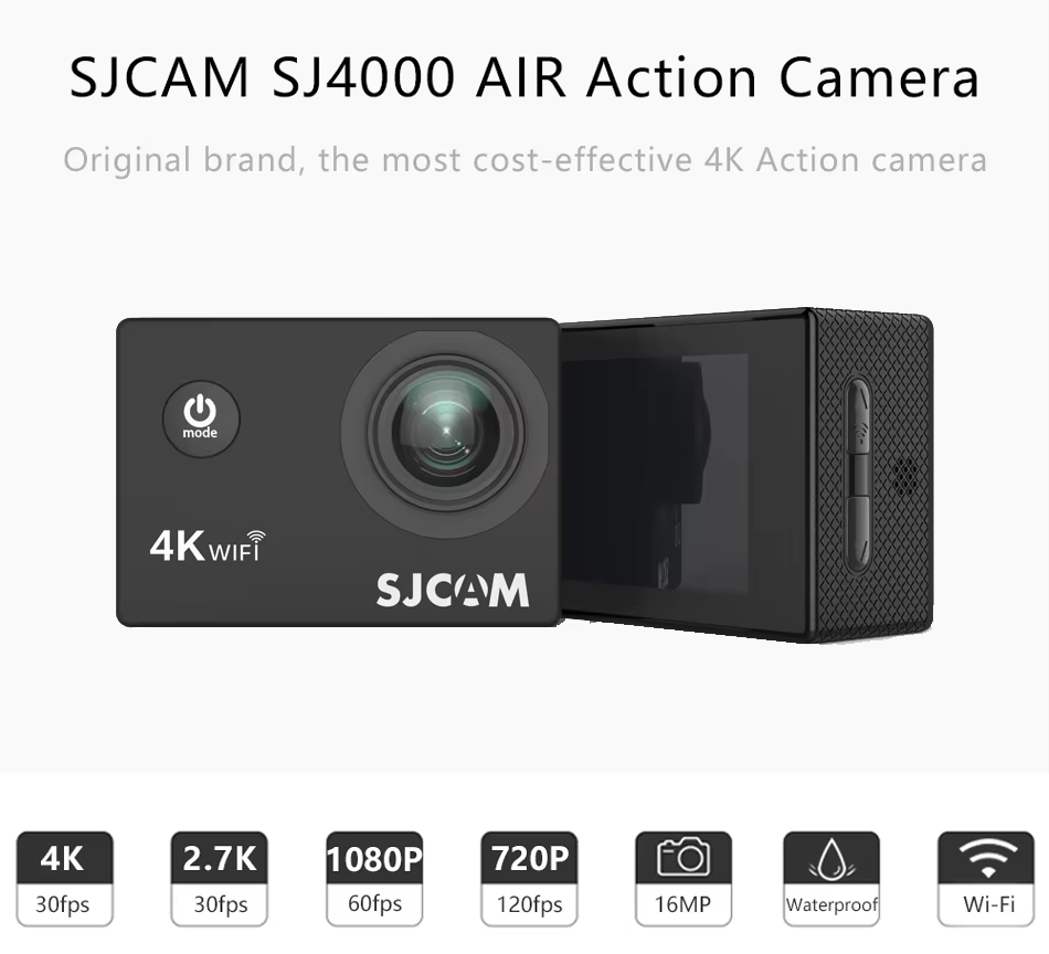 SJCAM SJ4000 Air 4K Recording  - Outdoor Adventure Images review and price