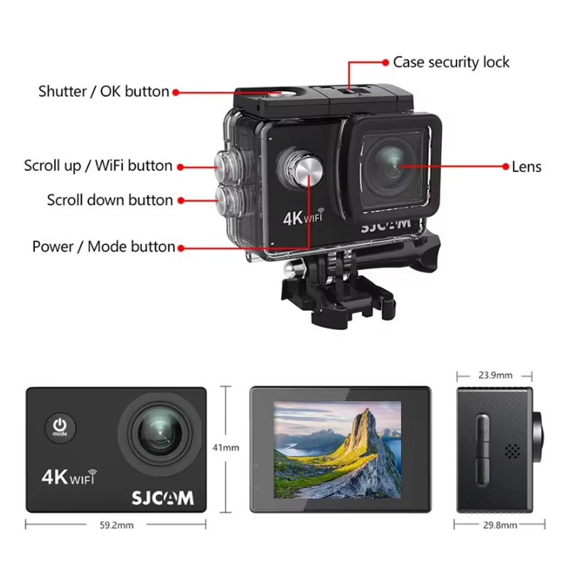 SJCAM SJ4000 Air 4K Recording  - Outdoor Adventure Images review and price