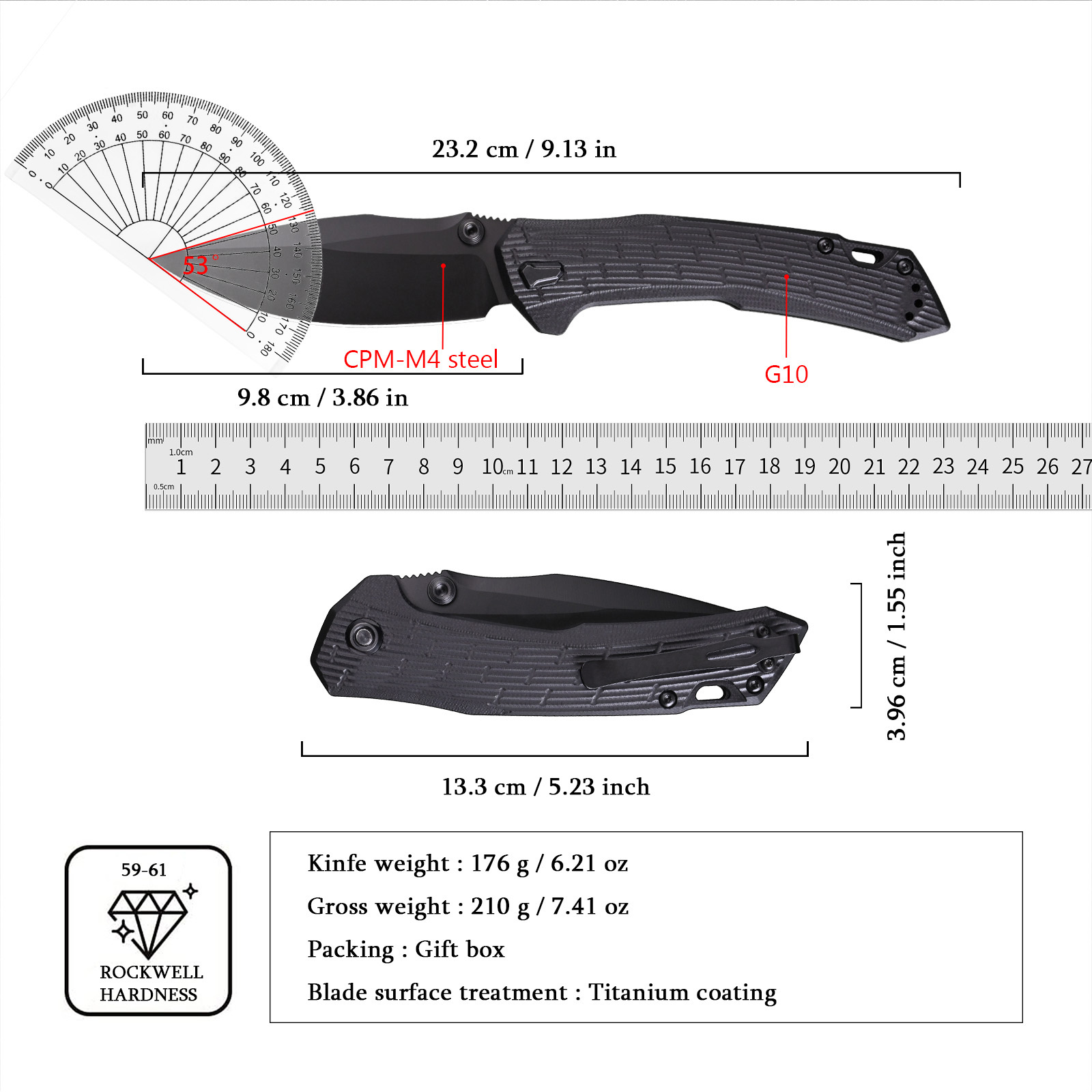 Folding Cutting Tool 0203 with - Survival Knife Full Tang review and price