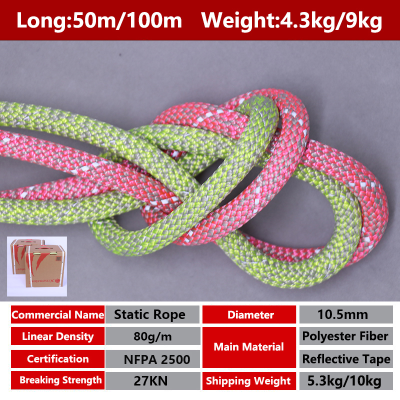 10.5mm Rock Climbing Rope 100M - Rope Climbing Static review and price