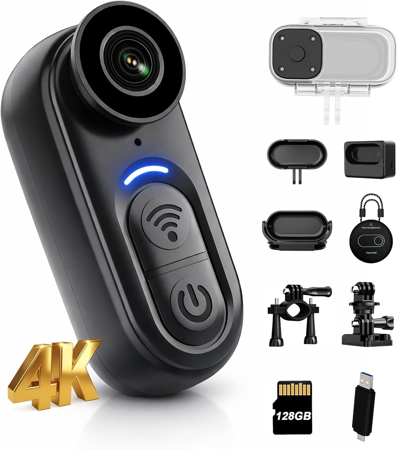 4K Compact Body Camera with 6- - Outdoor Adventure Images review and price